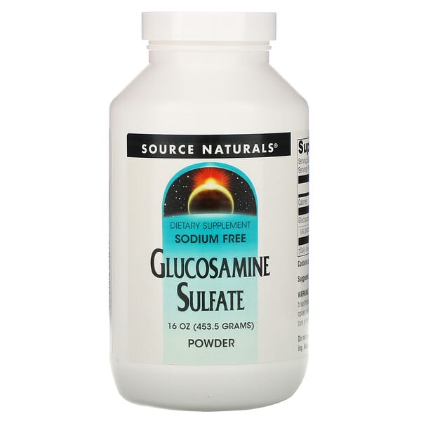 Source Naturals, 硫酸氨基葡萄糖散，不含鈉，16盎司（453.6克）