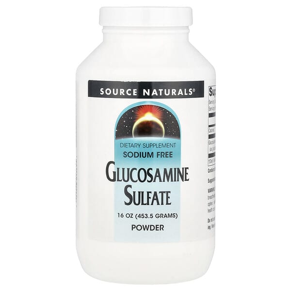 Source Naturals Glucosamine Sulfate Powder, Sodium Free, 16 oz (453.5 g)
