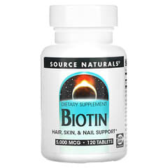 Source Naturals, Biotin, 5,000 mcg, 120 Tablets