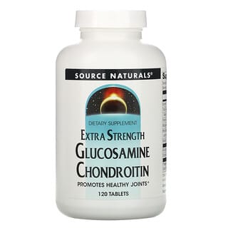Source Naturals, Glucosamina y condroitina, Fuerza adicional, 120 comprimidos