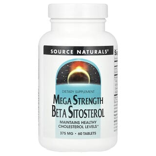 Source Naturals, Bêta-sitostérol, Mega Strength, 375 mg, 60 comprimés