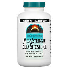 Source Naturals, Mega Strength Beta Sitosterol, Beta-Sitosterol, extra stark, 375 mg, 120 Tabletten