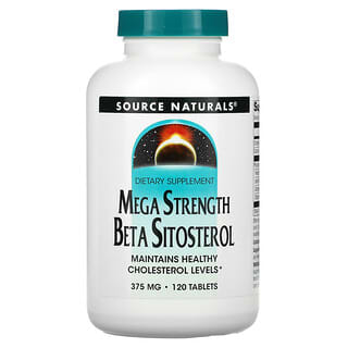 Source Naturals, Mega Strength Beta Sitosterol, 375 mg, 120 Comprimidos