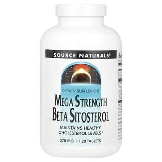 Source Naturals, Mega Strength Beta Sitosterol, Beta-Sitosterol, extra stark, 375 mg, 120 Tabletten