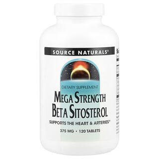 Source Naturals, Mega Strength Beta Sitosterol, 375 mg, 120 Comprimidos