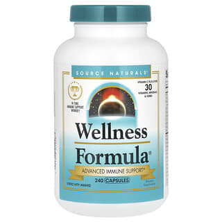Source Naturals, Wellness Formula, Soutien immunitaire avancé, 240 capsules