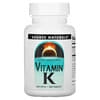Vitamin K, 500 mcg, 200 Tablets