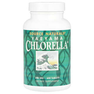 Source Naturals, Clorella Yaeyama, 200 mg, 600 compresse
