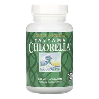 Source Naturals, Yaeyama Chlorelle, 200 mg, 600 comprimés