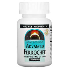 Source Naturals, Advanced Ferrochel, залізо, 180 таблеток