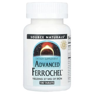 Source Naturals, Ferrochel avancé, 180 comprimés