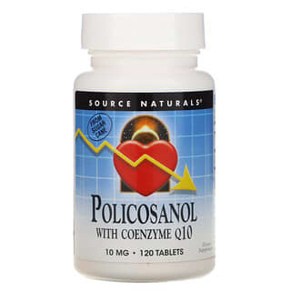 Source Naturals, Policosanol con coenzima Q10, 10 mg, 120 comprimidos