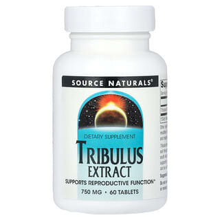 Source Naturals, Tribulus Extract, Burzeldornextrakt, 750 mg, 60 Tabletten