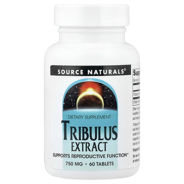 Source Naturals, Tribulus kivonat, 750 mg, 60 tabletta