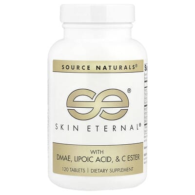 Source Naturals, Skin Eternal, with Dimethylaminoethanol, Lipoic Acid, and C-Ester, 120 Tablets