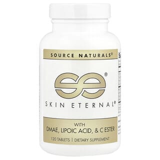 Source Naturals, DMAE, Lipoik Asit ve C Ester ile Skin Eternal, 120 Tablet