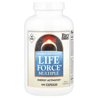 Source Naturals, Life Force® Multiple, Sans fer, 180 capsules