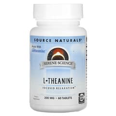 Source Naturals, L-teanina, 200 mg, 60 comprimidos