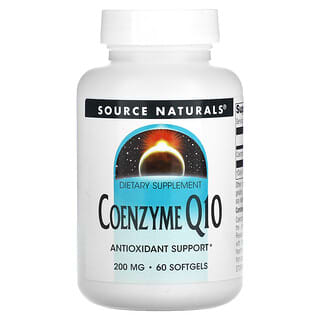Source Naturals, коэнзим Q10, 200 мг, 60 мягких таблеток
