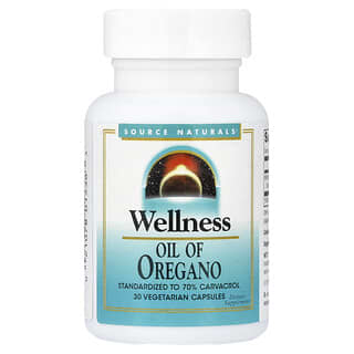 Source Naturals, Wellness, Aceite de orégano, 30 cápsulas vegetales (45 mg por cápsula)