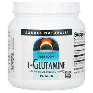Source Naturals, L-glutamine, Forme libre en poudre, 453,6 g