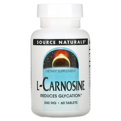 Source Naturals, L-Carnosine, 500 mg, 60 Tablets