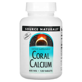 Source Naturals, Коралловый кальций, 600 мг, 120 таблеток