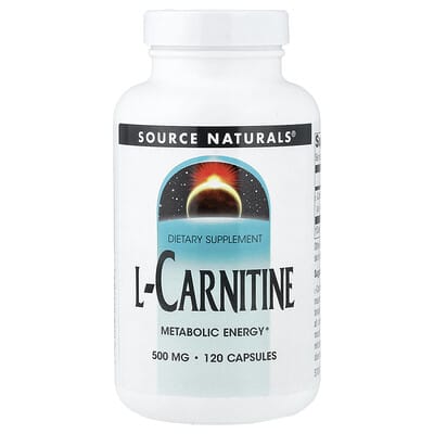 Source Naturals, L-Carnitine, 500 mg, 120 Capsules
