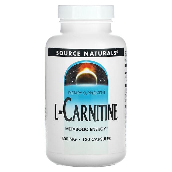 Source Naturals, L-카르니틴, 500 mg, 120캡슐
