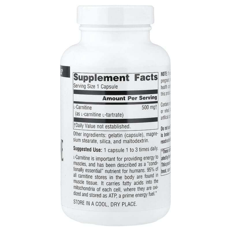 l carnitine use timing L-Carnitine, 500 mg, 120 Capsules