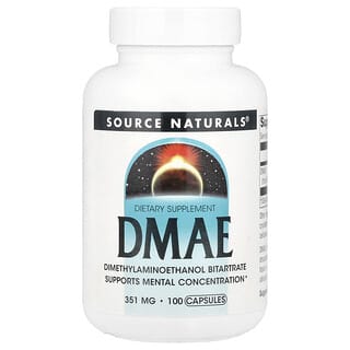 Source Naturals, DMAE, 351mg, 캡슐 100정