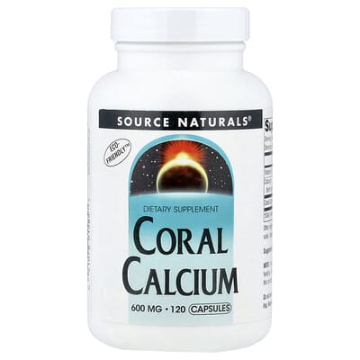 Source Naturals, Coral Calcium, 120 Capsules (600 mg per Capsule)