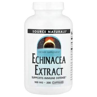 Source Naturals, Echinacea Extract, 500 mg, 200 Capsules