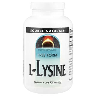 Source Naturals, L-Lysine, 500 mg, 200 Capsules