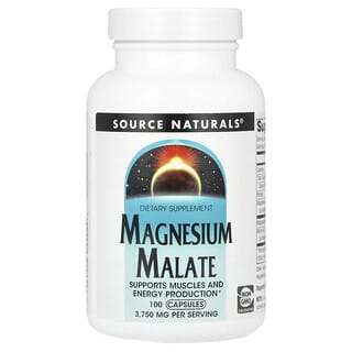 Source Naturals, Malato de magnesio, 3750 mg, 100 cápsulas (625 mg por cápsula)