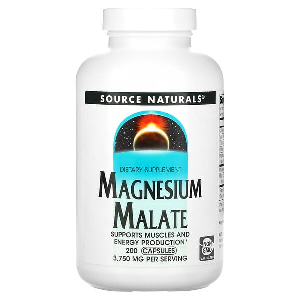 Source Naturals, Magnesiummalat, 3.750 mg, 200 Kapseln