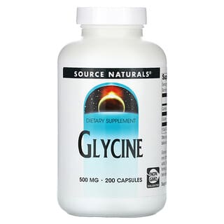 Source Naturals, глицин, 250 мг, 200 капсул