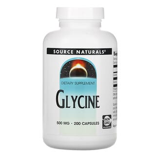 Source Naturals, Glicina, 500 mg, 200 cápsulas