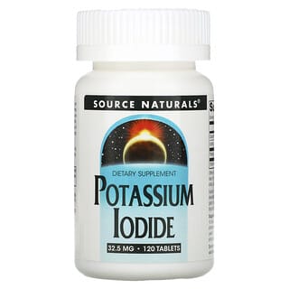 Source Naturals, Iodeto de Potássio, 32,5 mg, 120 tabletes