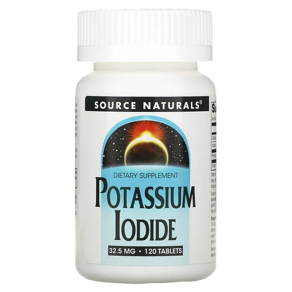 Source Naturals, Iodure de potassium, 32,5 mg, 120 Comprimés