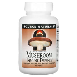 Source Naturals, Mushroom Immune Defense، مركَّب -16 بفطر عش الغراب، 60 قرصًا