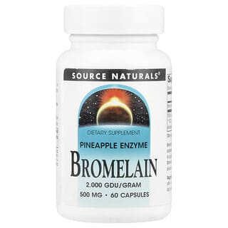 Source Naturals, Bromelaína, 500 mg, 60 Cápsulas