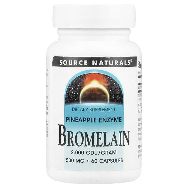 Source Naturals Bromelain, 500 mg, 60 Capsules