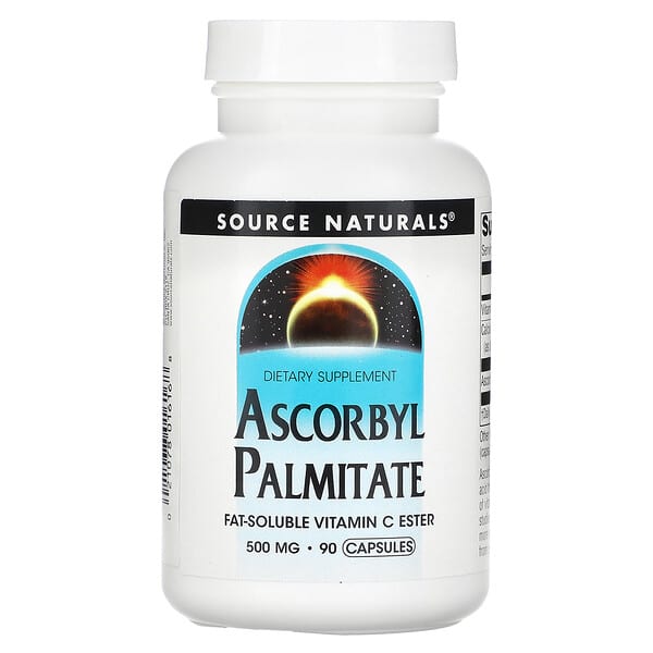 Source Naturals, Palmitato de ascorbilo, 500 mg, 90 cápsulas
