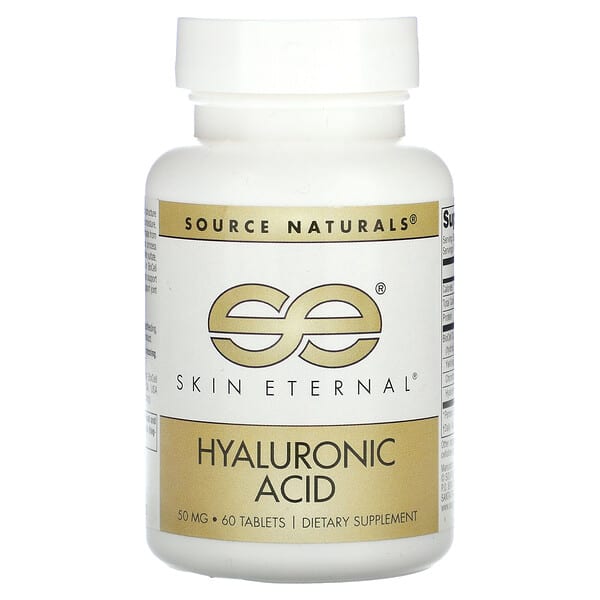 Source Naturals, Skin Eternal, Ácido hialurónico, 50 mg, 60 comprimidos