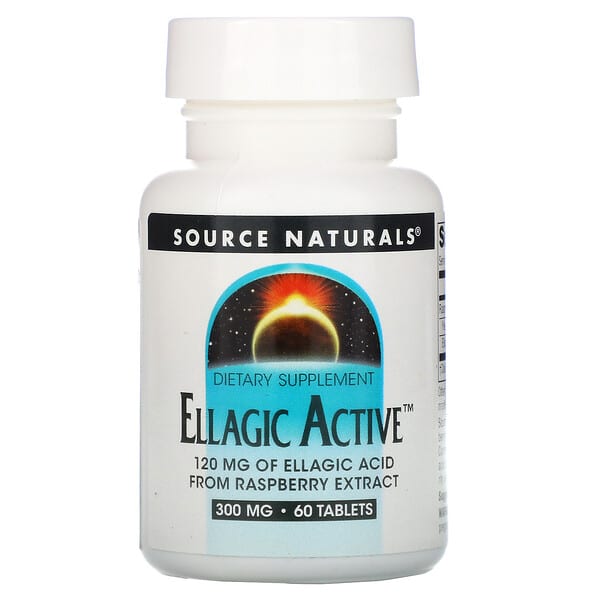 Source Naturals, Ellagic Active（エラグ酸アクティブ）、300mg、タブレット60粒