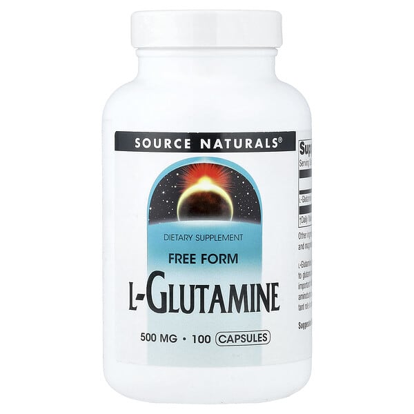 Source Naturals, L-글루타민, 500 밀리그램, 100 캡슐