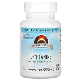 Source Naturals, Serene Science, L-teanina, 200 mg, 60 cápsulas