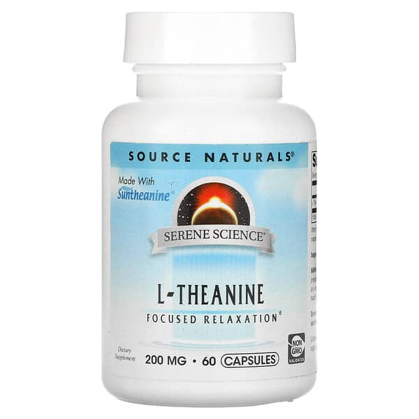 Source Naturals, Serene Science, L-teanina, 200 mg, 60 cápsulas