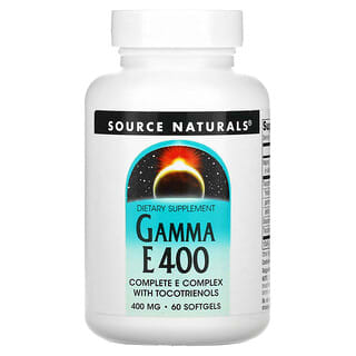 Source Naturals, комплекс Gamma E 400 с токотриенолами, 400 мг, 60 мягких таблеток